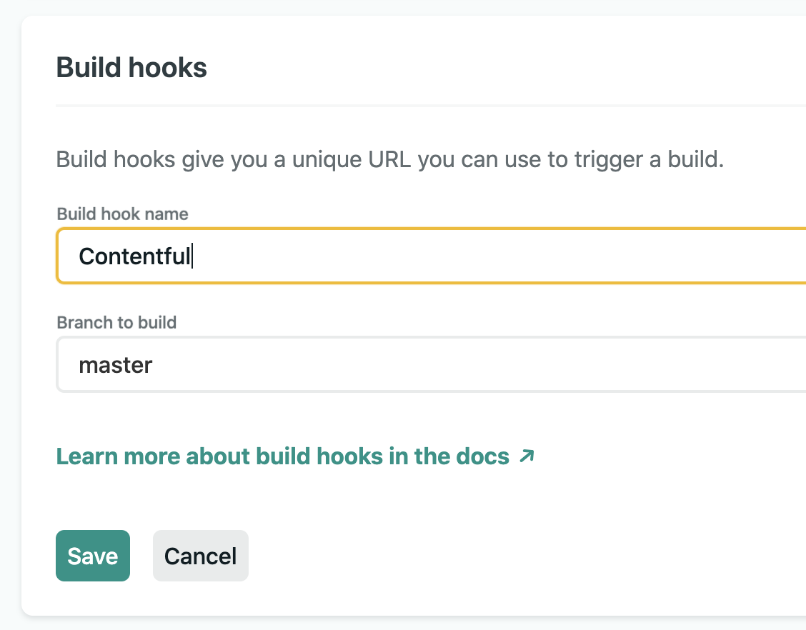 Netlify new build hook