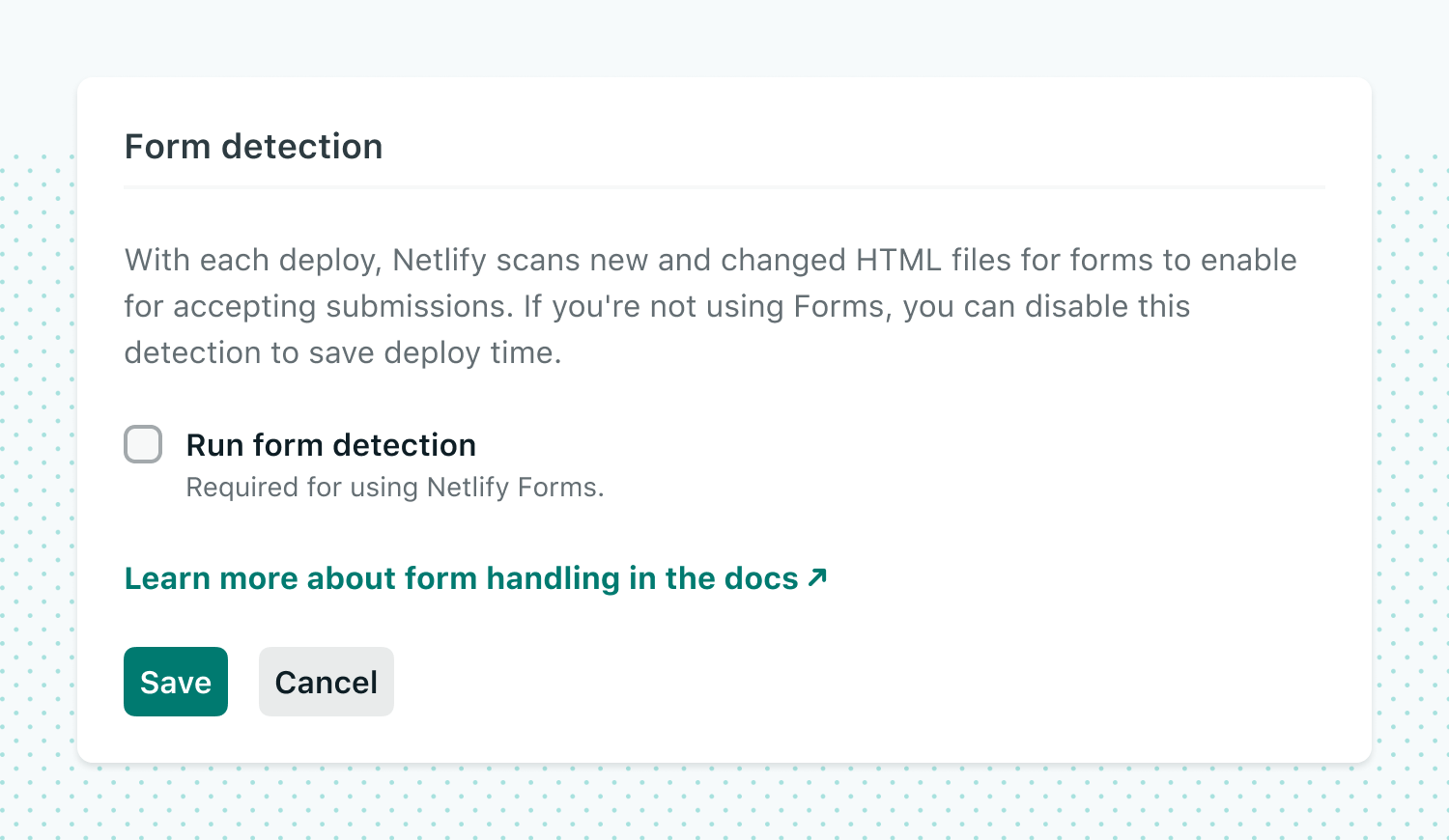 Form detection