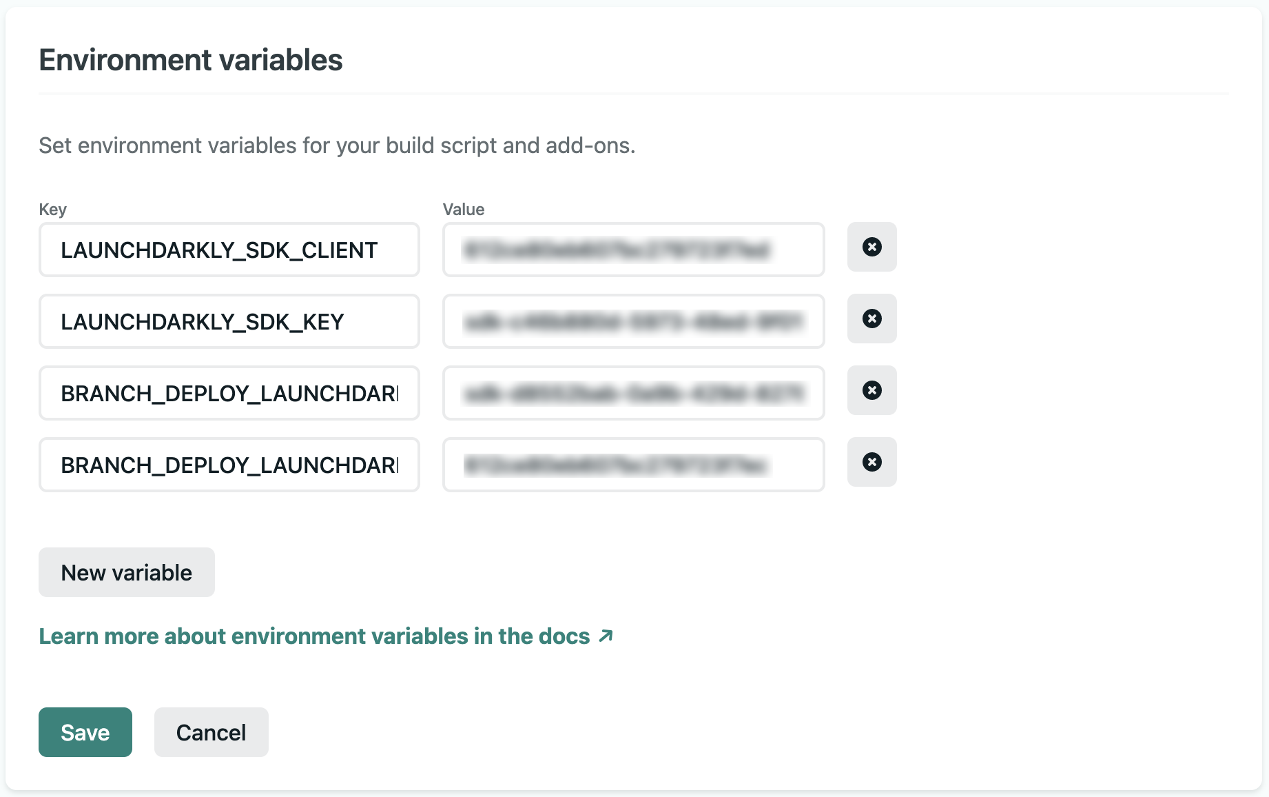 Netlify environment variables